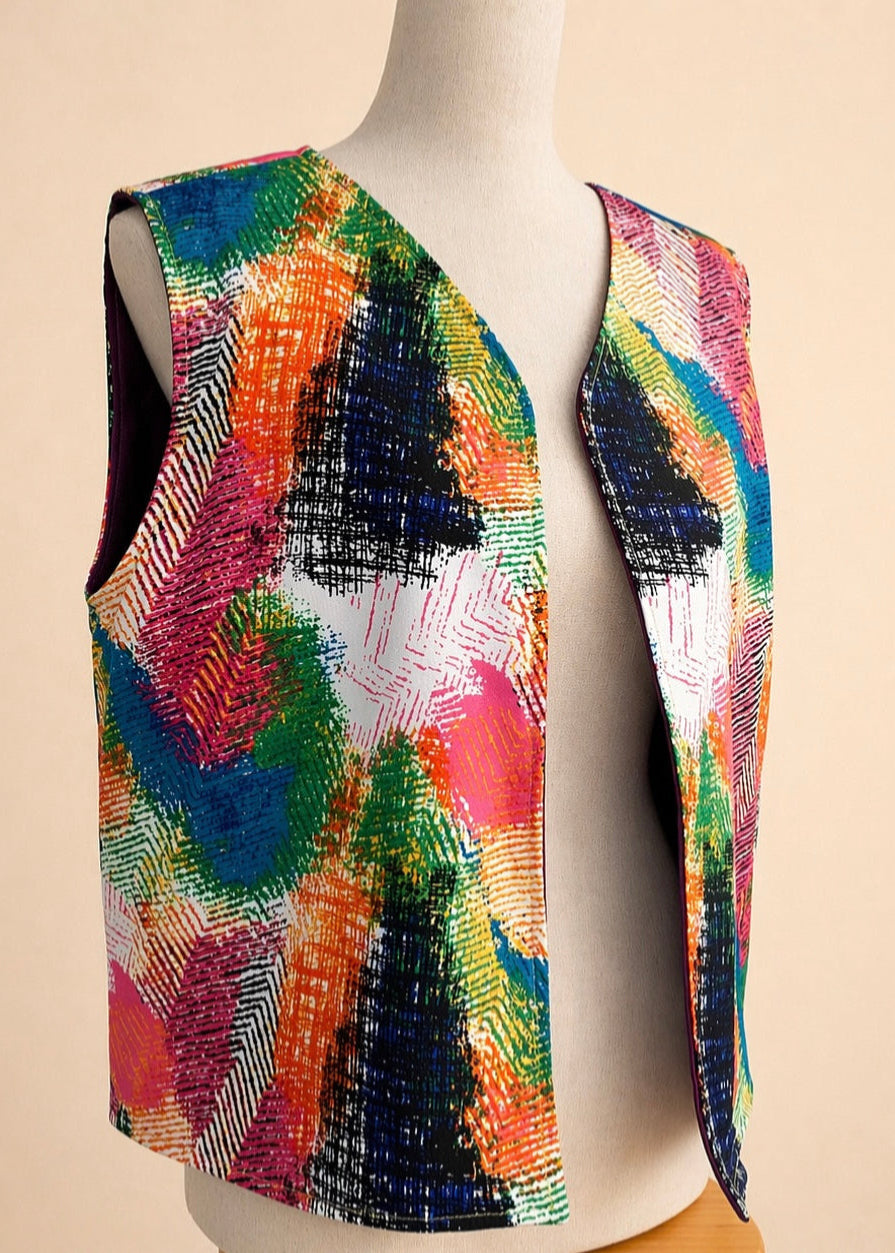 Gilet réversible Chantille crop taille 44
