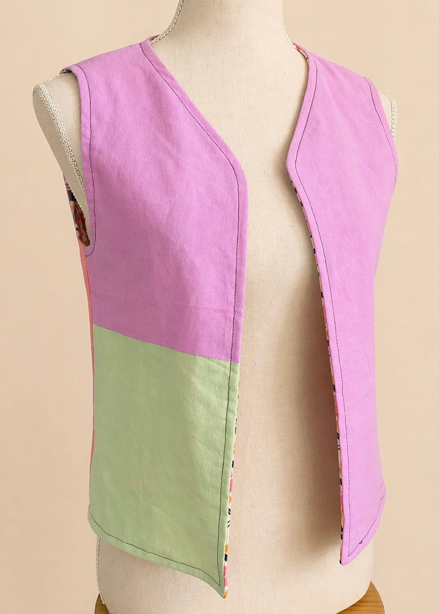 Gilet réversible Chantille crop taille 34